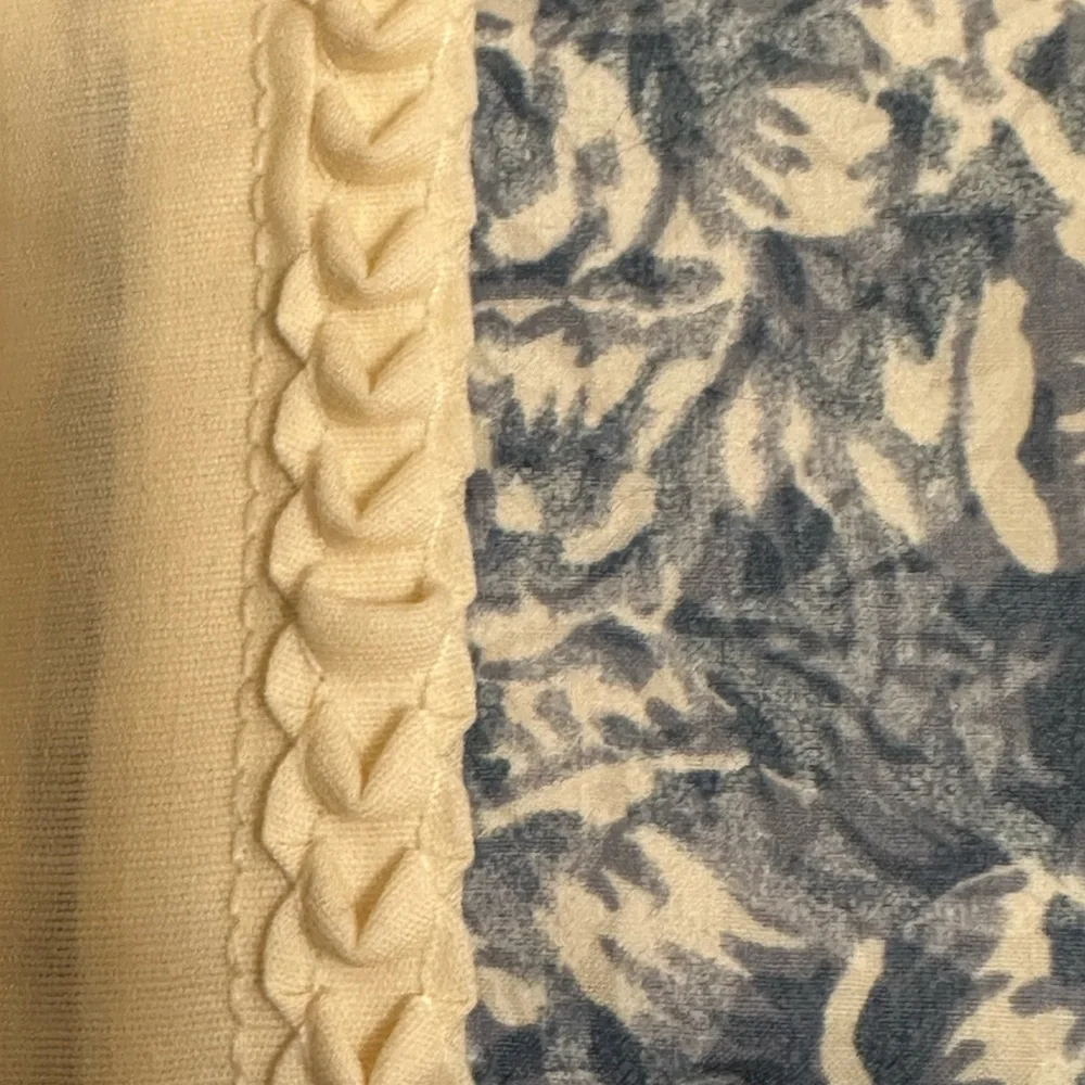 Jessica McClintock Twin Sheet Set Vintage Jonette Blue/Cream French Rose Floral